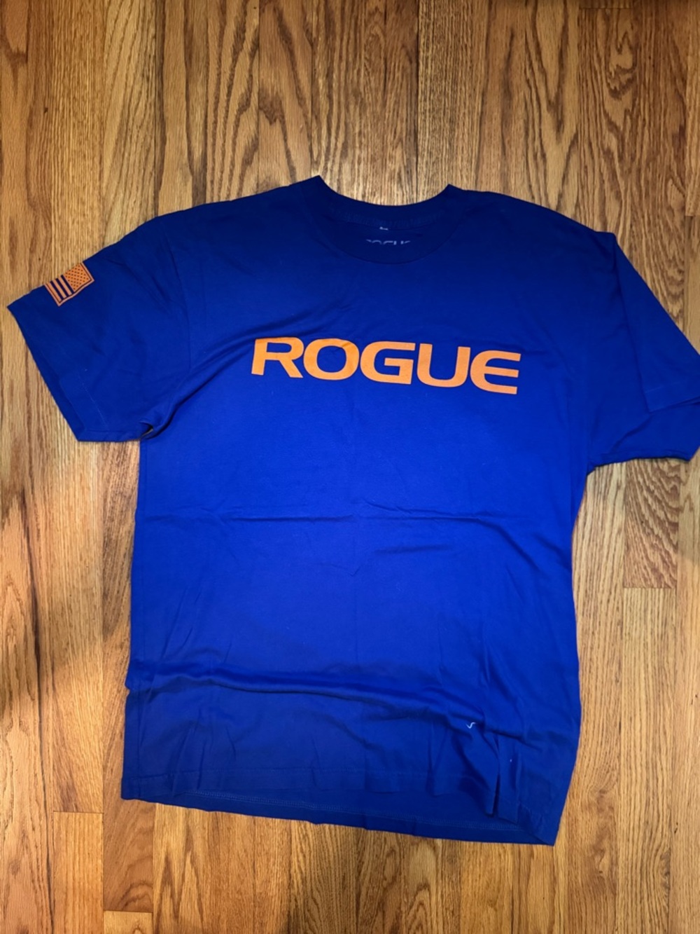 Rogue Short-Sleeve Royal Blue Tee with Orange Logo